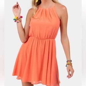 Blue Rain Coral Mini Dress